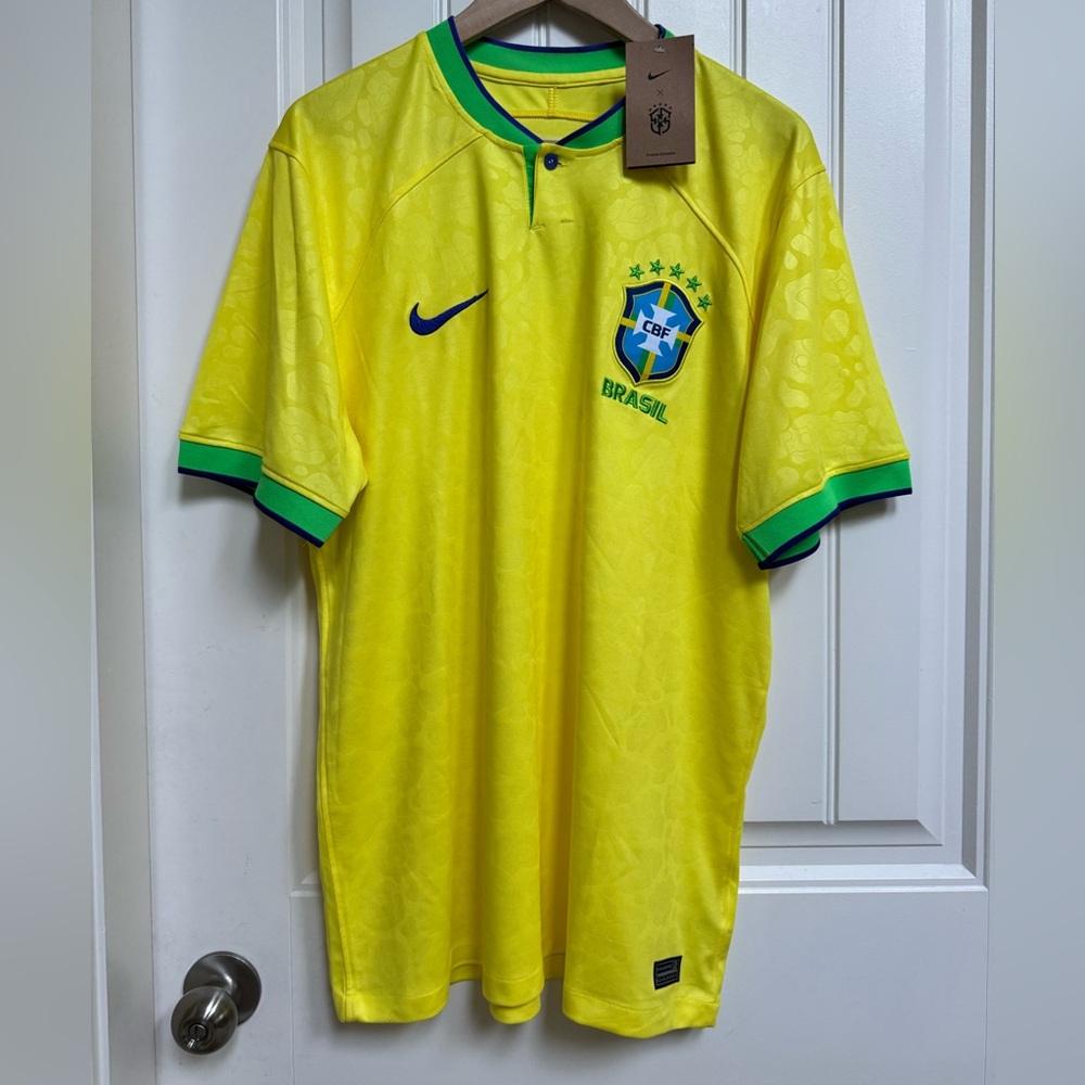 NWT Nike Brasil 2022/2023 Home Football/Soccer Jersey. Size XXL